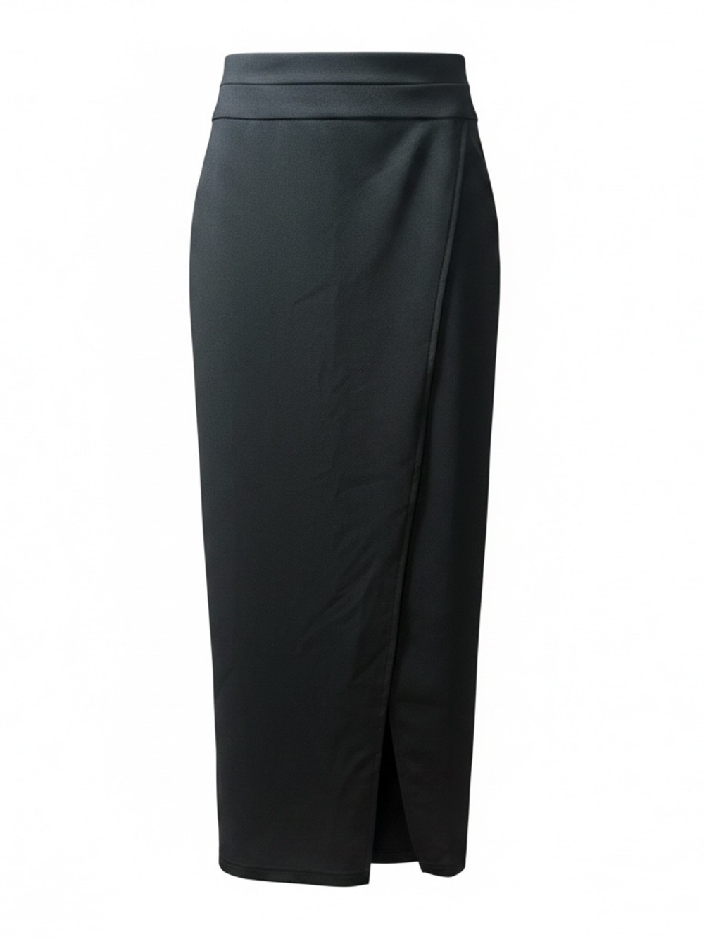 Alice Elle Black Wrap Slit Maxi Skirt Women Small S or XS